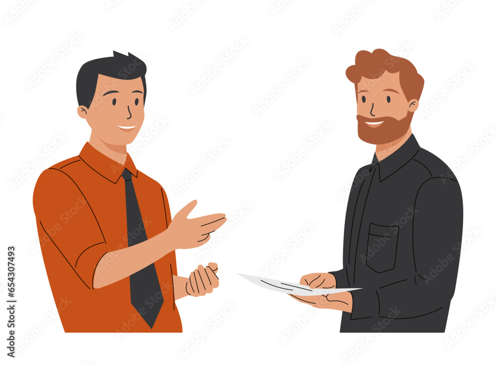 Men friends chatting. Young guys standing together and talking. Couple of males speaking to each other. Men friends chatting. Young guys standing together and talking. Couple of males speaking to each other.