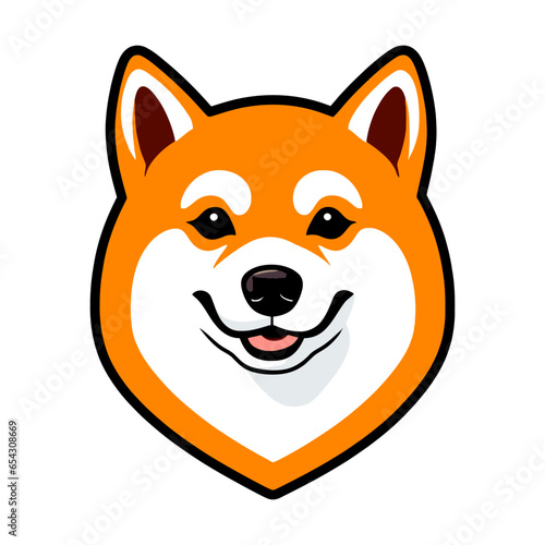 shiba inu dog logo with good quality and good design