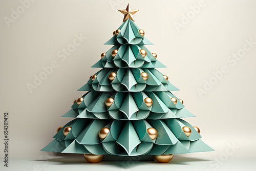 Abstract 3d Christmas tree graphic