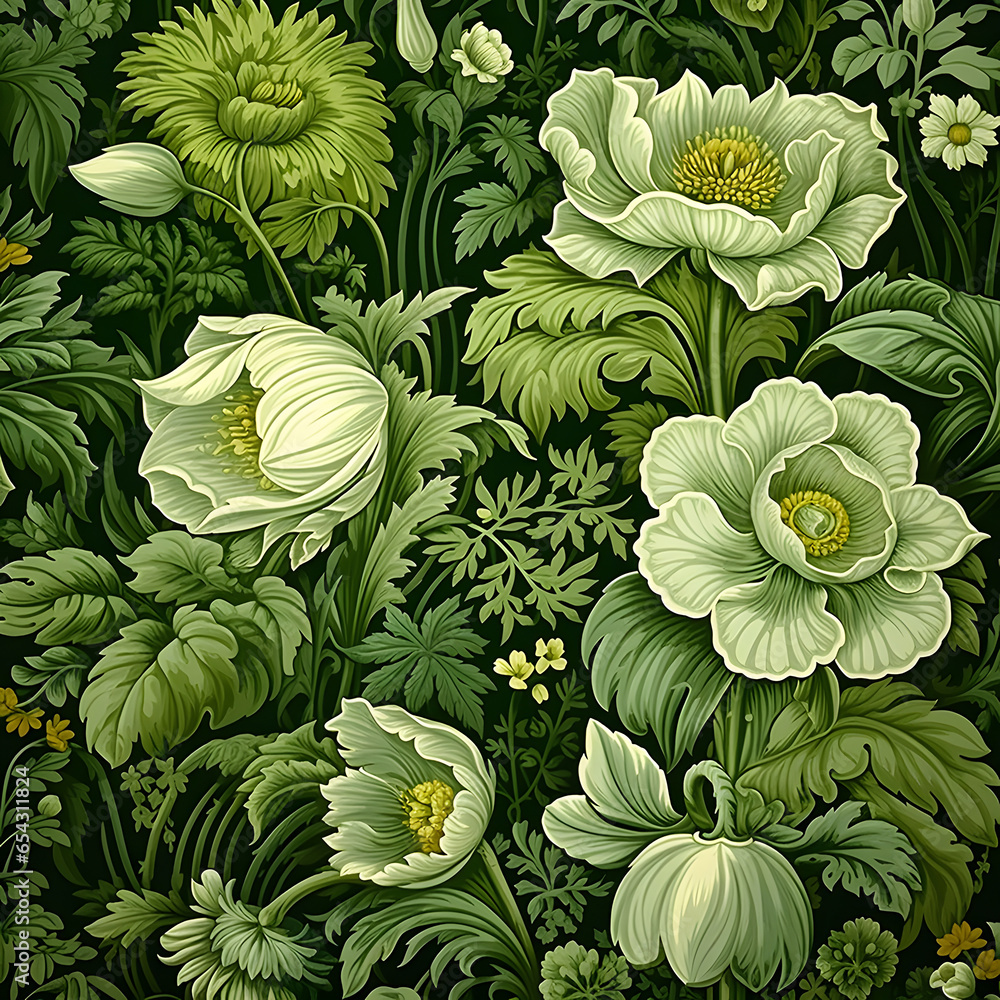 Fototapeta premium Victorian Green Garden 