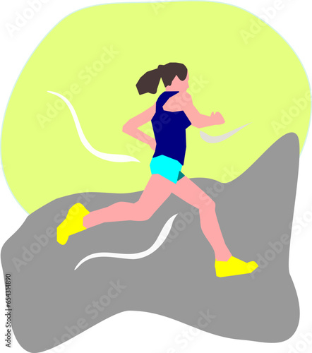 Running woman