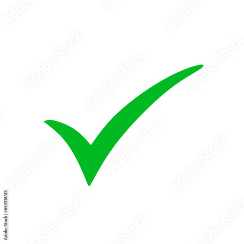 vector green check mark on white background