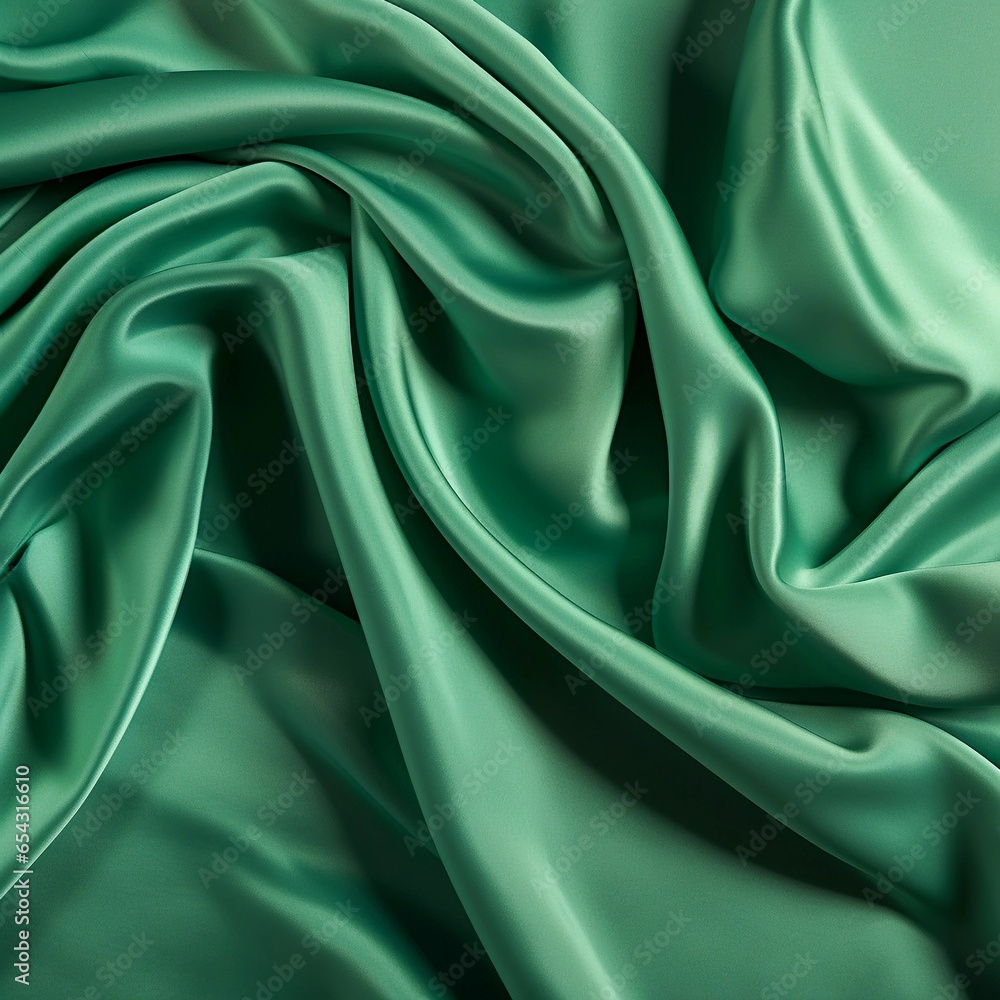 Obraz premium green silk fabric