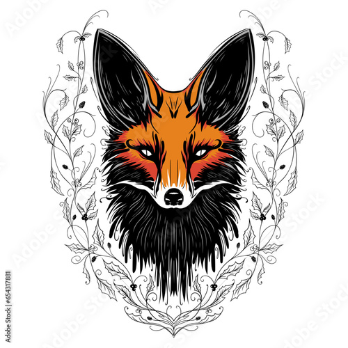 Wilder Fuchs, Rotfuchs f√ºr den Herbst und Winter. Herbstlich winterliches Fuchs Design. Fox Vektor f√ºr Tierliebhaber.