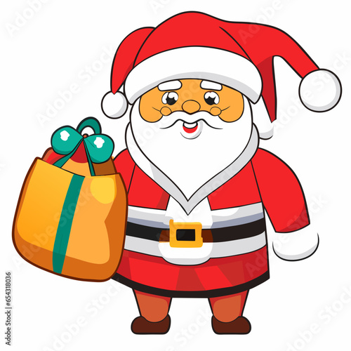 anta clause in costume carrying sack