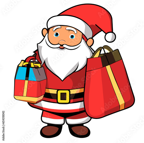 anta clause in costume carrying sack