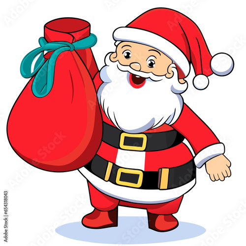 anta clause in costume carrying sack