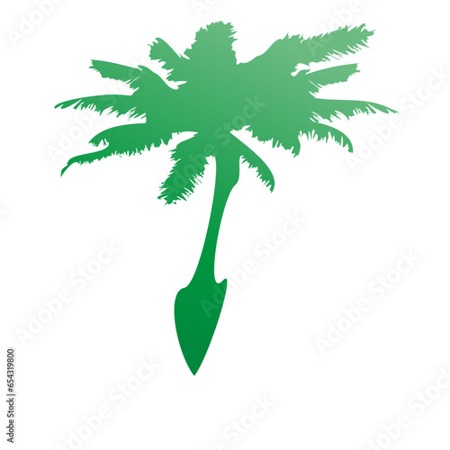 palm tree silhouette for logo