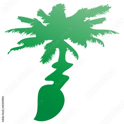 palm tree silhouette for logo