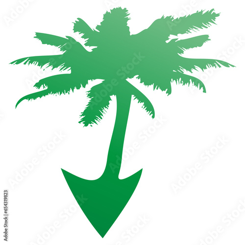 palm tree silhouette for logo