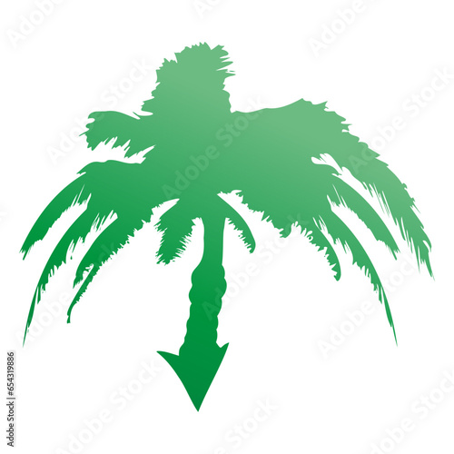 palm tree silhouette for logo