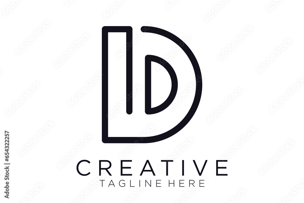 Creative elegant D letter logo icon set for luxury business, technology Creative elegant D letter logo icon set for luxury business, technology