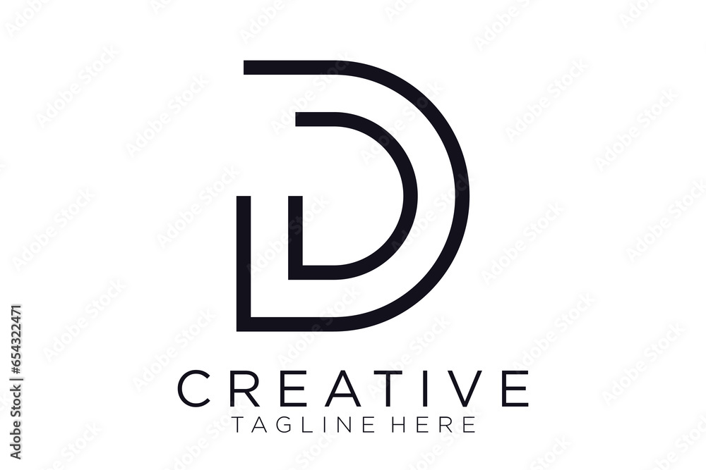 Creative elegant D letter logo icon set for luxury business, technology Creative elegant D letter logo icon set for luxury business, technology