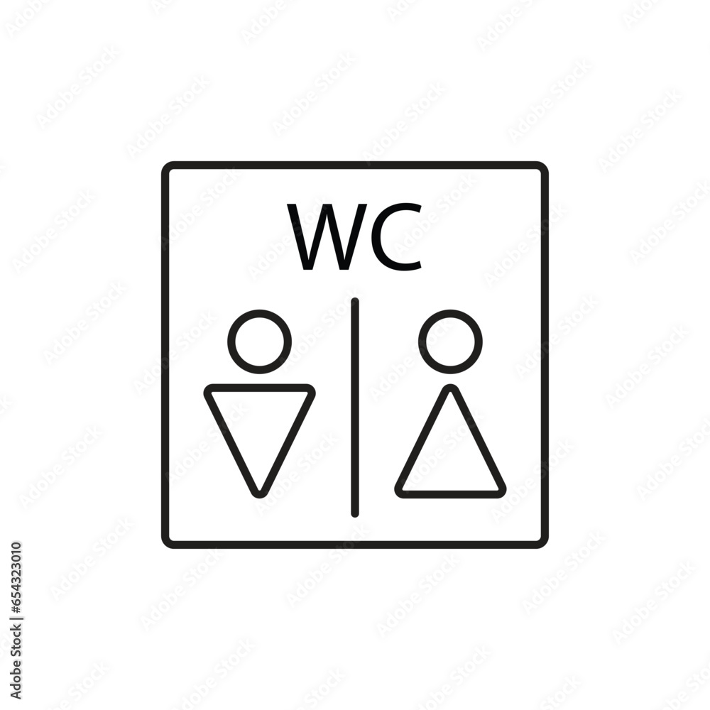 Toilet icon vector illustration. Restroom on isolated background. WC sign concept. Toilet icon vector illustration. Restroom on isolated background. WC sign concept.