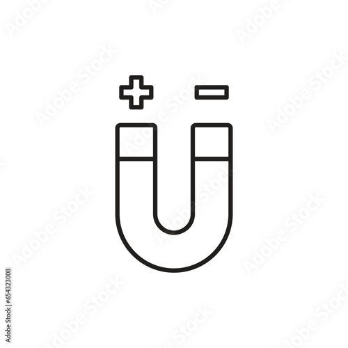 Magnet icon vector illustration. Electromagnetic on isolated background. Attract sign concept.