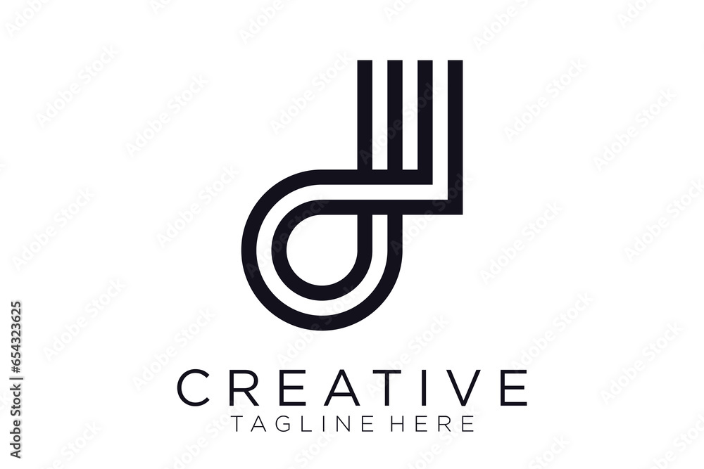 abstract initial letter D logo design template. icons for business of luxury, elegant, simple abstract initial letter D logo design template. icons for business of luxury, elegant, simple