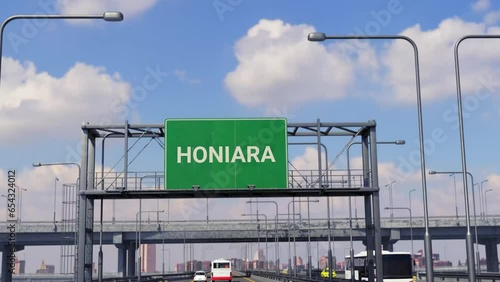 HONIARA Road Sign photo