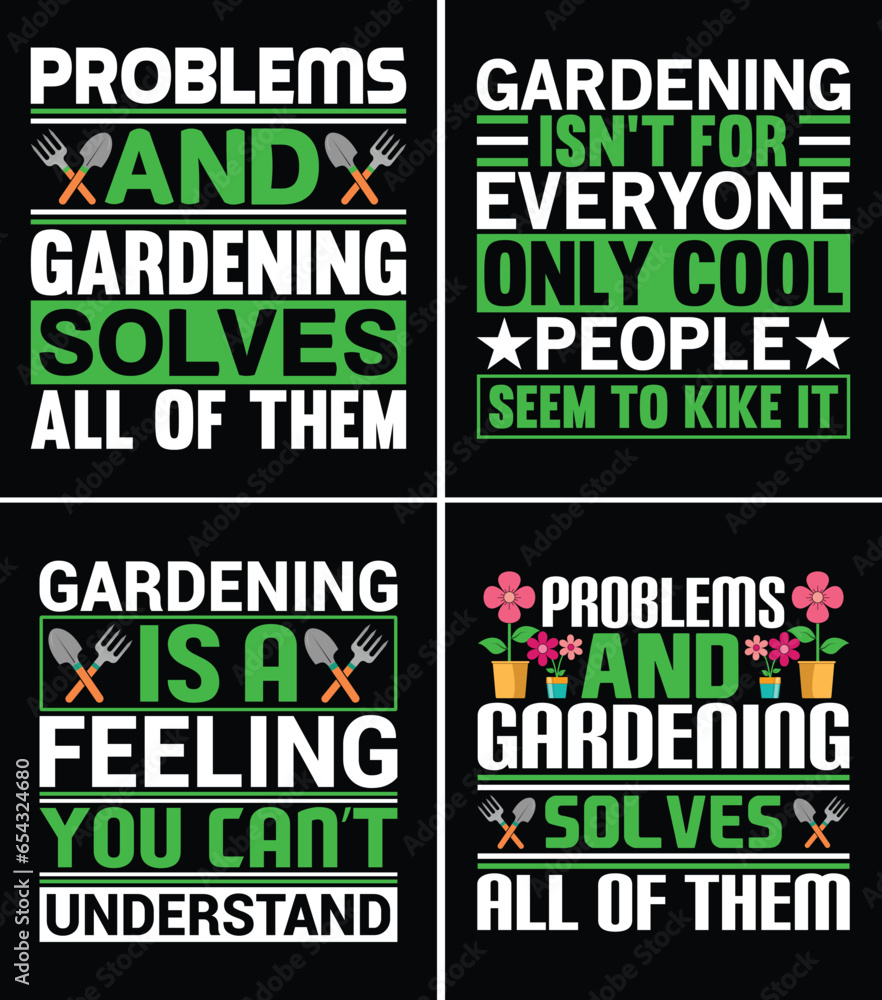 Fototapeta premium gardening typography t shirt design vector 