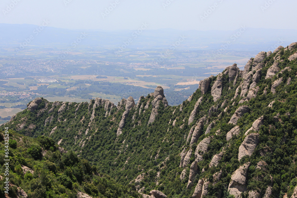 cliff near Montserrat monastery, Barcelona, Catalonia, Spain