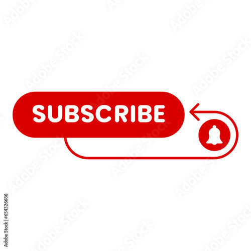 Modern Red Button Subscribe