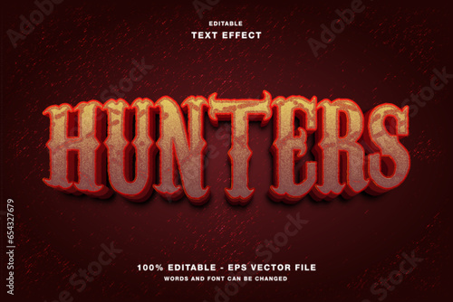 Hunters Editable Text Effect