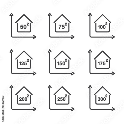 House size icon , building icon.