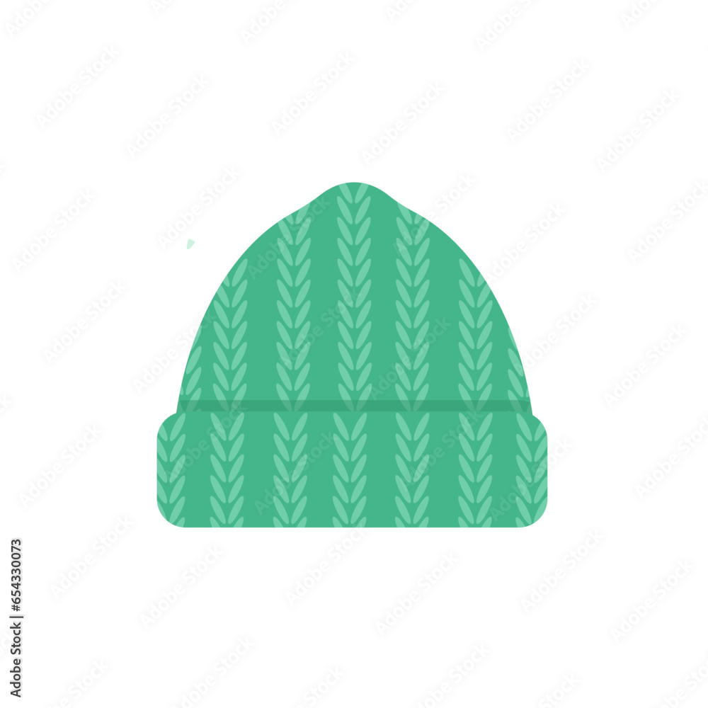 beanie hat icon on white background, vector++