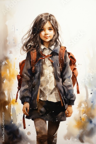 School girl with backpack © Natalia