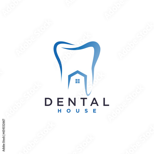 Vector dental logo design with modern fresh concept idea