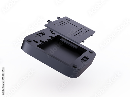 mini computer photography with all digital ports showing functionality isolated on white background