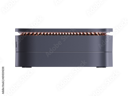 mini computer photography backside isolated on white background