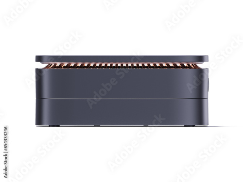 mini computer photography sideview isolated on white background