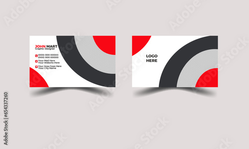Double sided business card with corporate business card