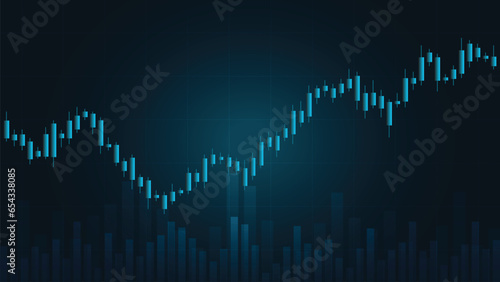 Stock Market Financial Chart Background for Forex Trading, Cryptocurrency, Stock Market Trading. Business Candlestick Chart Technical Analysis Chart Vector Illustration. 