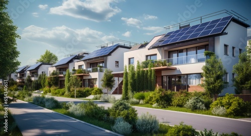 Renewable Energy Source for Modern Multifamily Homes: Photovoltaic Panels on Eco-Friendly Roofs