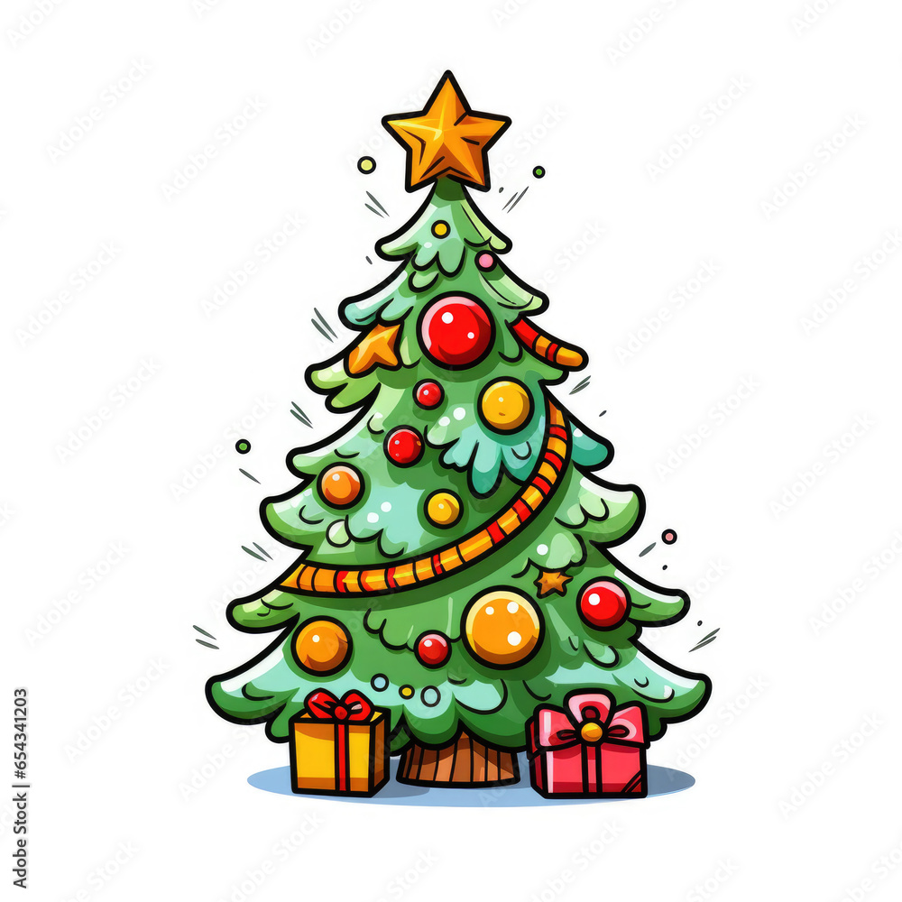christmas tree with gifts and decorations christmas tree with gifts and decorations