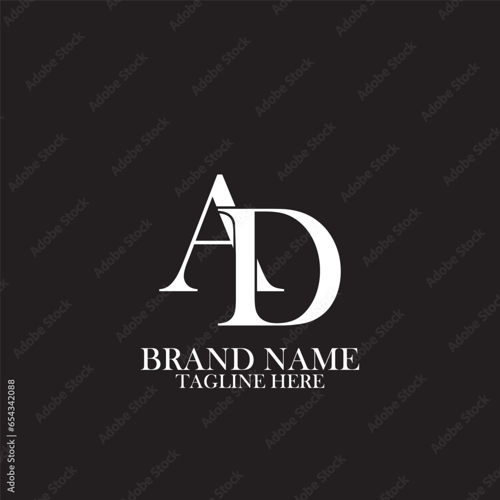 ADletter logo creative design with vector graphic. simple and modern logo design.backround with black. ADletter logo creative design with vector graphic. simple and modern logo design.backround with black.