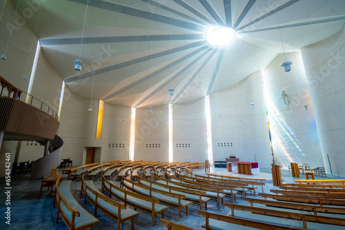 Kobe Central Catholic Church in Kobe during summer at Kobe Honshu , Japan : 2 September 2019 photo