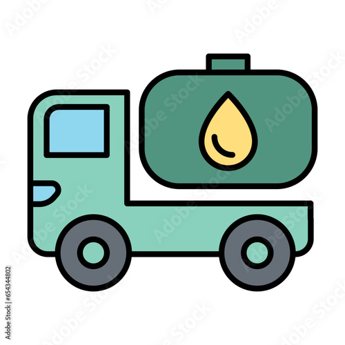 Oil tanker truck icon