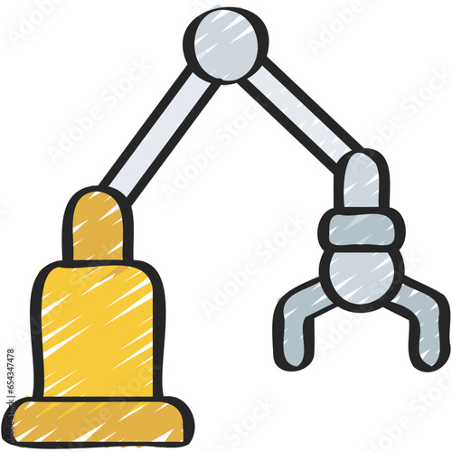 Robotic Assembly Arm Icon