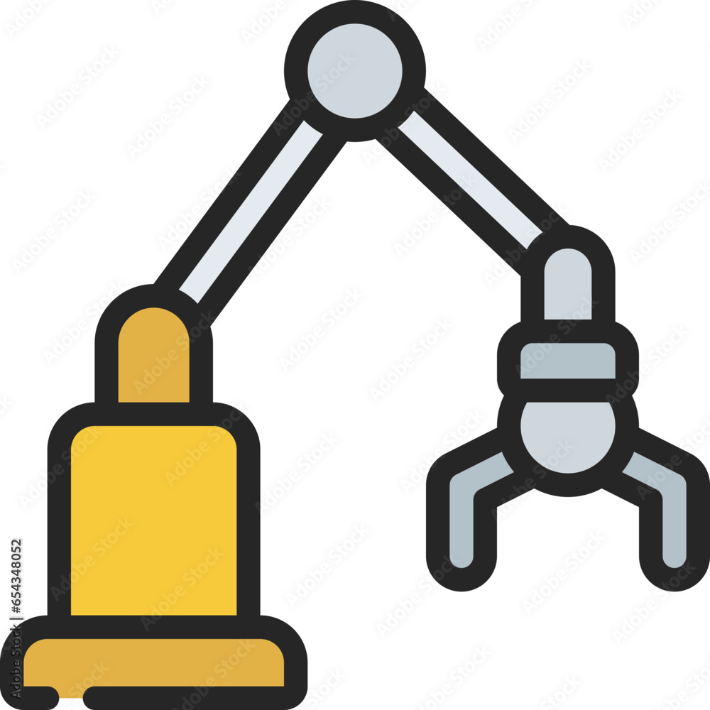 Robotic Assembly Arm Icon Robotic Assembly Arm Icon