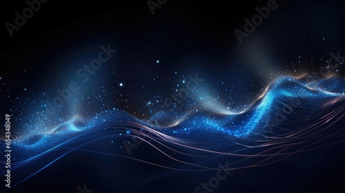 Abstract background of lines and luminous elements