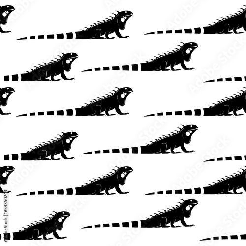 Iguana Infinity pattern background on white background, Invisible Pattern abstract background