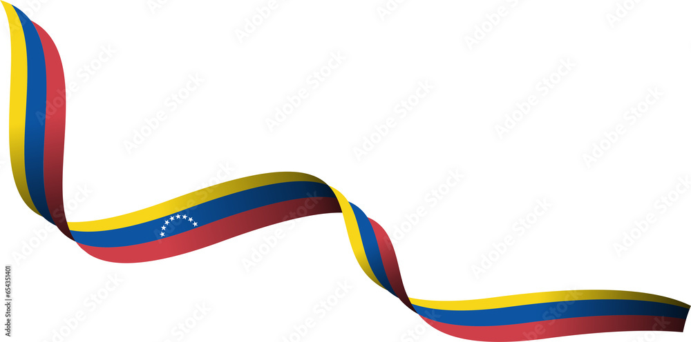 Venezuela Flag Ribbon Shape Venezuela Flag Ribbon Shape