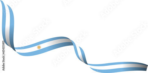 Argentina Flag Ribbon Shape