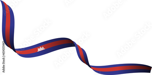 Cambodia Flag Ribbon Shape © andis