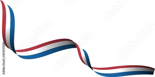 Netherland National Flag in Ribbon Shape