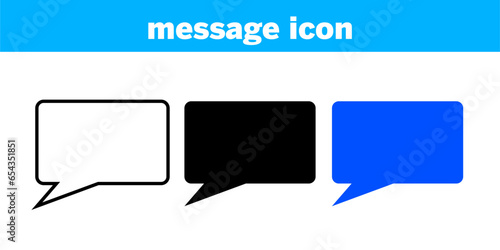 Vector message icon editable and resizable