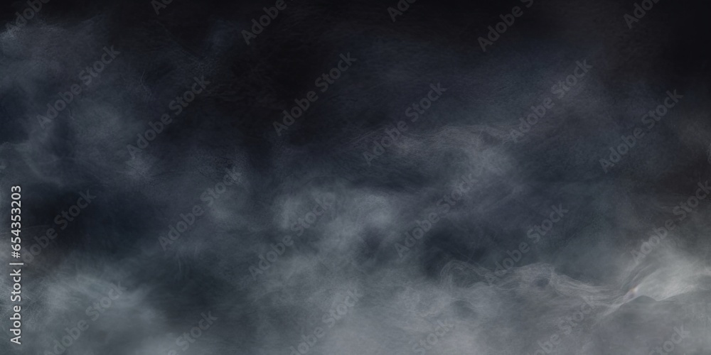 gray grunge smoke texture,  dark sky,  black night cloud, horror theme background, Generative AI - obrazy, fototapety, plakaty 