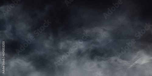 gray grunge smoke texture   dark sky   black night cloud  horror theme background  Generative AI